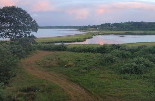 Edgartown Cabina | Escapar Rústico Tranquilo Con salida y puesta vistas sobre Cabo Poge Pond