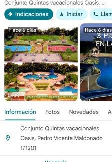 Pedro Vicente Maldonado Casa | Quinta Vacacional Oasis en Pedro Vicente Maldonado-Pichincha Ecuador