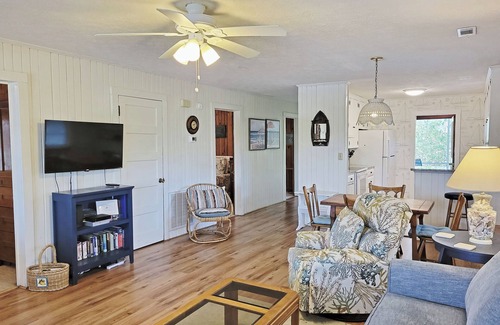 Litchfield by the Sea Casa | Raised Beach House, Easy Walk to Beach, 2 Screen Porches, Hammock, Dog Friendly