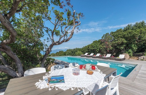 Coti-Chiavari Villa | Recent villa, sea and gulf view, heated pool, terraces, 10' from beaches