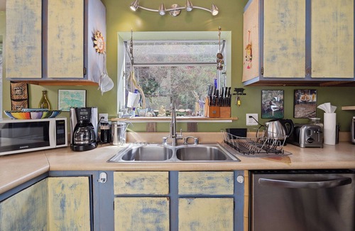 Lagunitas Casa | Relaxing redwood forest home with hot tub and sauna at Lagunitas Creek