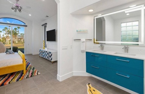 Cathedral City Casa | Remodeled Home With Golf Course View, Modern Pop Art Vibe!
