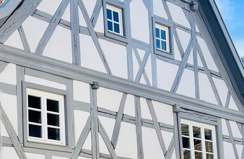 Nothweiler Casa | Renovated half-timbered house, Nothweiler house, old barn, traditional and modern