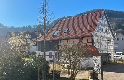 Nothweiler Casa | Renovated half-timbered house, Nothweiler house, old barn, traditional and modern