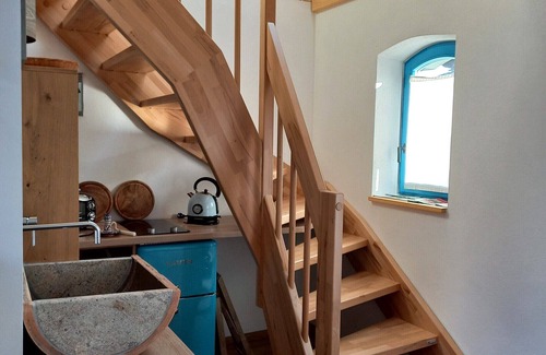 Laasow Apartamento | Alquiler-Estándar-Baño Privado-Vista al Jardín-Klinkerhaus Kuhstall