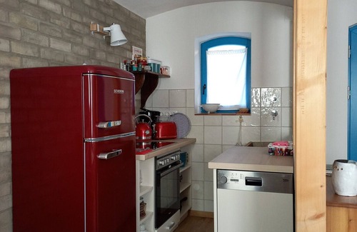 Laasow Apartamento | Alquiler-Tradicional-Baño Privado-Vista al Jardín-Klinkerhaus Schweinestall
