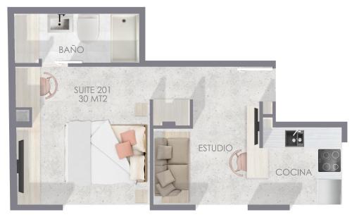 Cali Apartamento | Reset Hotel & Café (Apartamento 201)