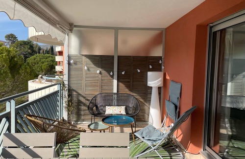 La Bocca Nord Apartamento | RESIDENCE LES PALMIERS BEL APPARTEMENT IN RESIDENCE: Swimming pool and tennis court