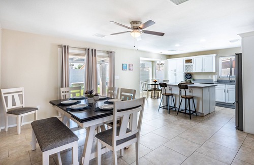 Phoenix Casa | Resort Style Backyard- Heated Pool, Putting Green, Outdoor TV and Pool Table.
