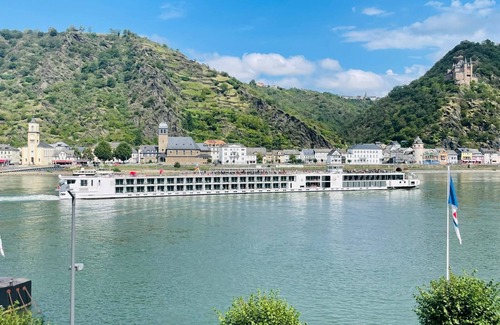 Sankt Goar Apartamento | Rheinromantik mit Blick auf die Burg Katz, bis 4P