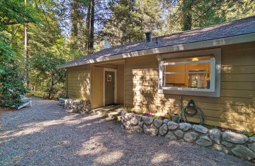Ben Lomond Casa | Riverfront Cottage in Redwoods with Decks and Beach!