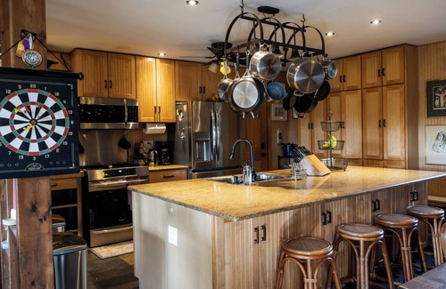 New Buffalo Casa | Riverfront Retreat, Walk to Beach + Downtown, Hot Tub, Kayaks & Bikes!