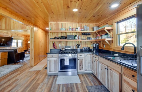 Groton Cabina | Riverfront Rumney Vacation Rental w/ Fire Pit!