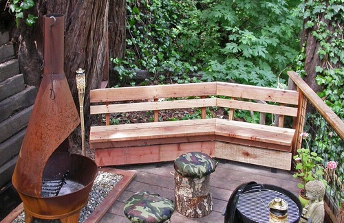 Ben Lomond Apartamento | RiverFront TREEHOUSE ANTIGUO REDWOODS STUDIO ~ ¡VISTAS INCREÍBLES! DUCHA AL AIRE LIBRE !!