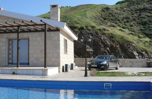 Pomos Villa | Romantic 3-bed villa w/fireplace & pool overlooking the Mediterranean