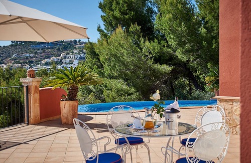 Port d'Andraitx Casa | Romántico apartamento en Mallorca con piscina privada y vistas al mar.