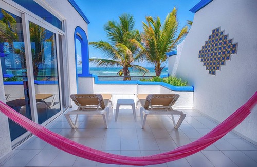 Akumal Condominio | Romantic Studio - Absoluta frente a la playa - Balcón privado y Extraordinaria Vistas