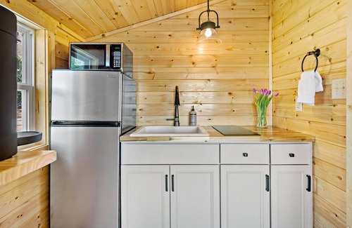 Marion Cabina | Romantic Treehouse with Hot Tub, Waterfall, Hiking, Swinging Bridge & Goats