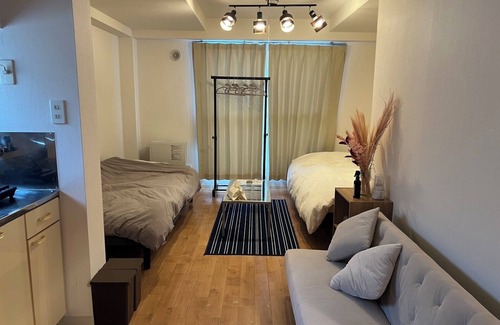 Chuo-ku Apartamento | Room 302, Chateau Minami 6-jo Building, 3 people OK! Comfortable studio with 3 beds