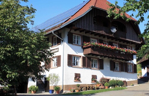 Elzach Apartamento | Habitación 'Doppelzimmer Gänseblümchen' con terraza privada, jardín compartido y Wi-Fi