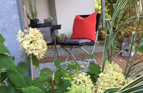 Weil der Stadt Apartamento | Habitación 'Hortensie' con terraza privada, jardín privado y Wi-Fi