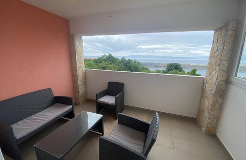 Municipality of Omisalj Casa | Room-studio Melissa With Terrace and sea