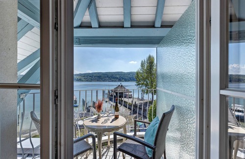 Reichenau Apartamento | Habitación 'Suite Mit Seeblick U Balkon' con vistas al lago, terraza compartida y Wi-Fi