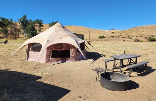 Maricopa Cabina | Room w/ floor-to-ceiling Window in Glamping Resort w/ Pet Park near Outdoor Fun