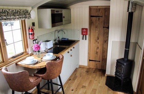 St Harmon Cabaña | Rose - a shepherds hut that sleeps 2 guests in 1 bedroom