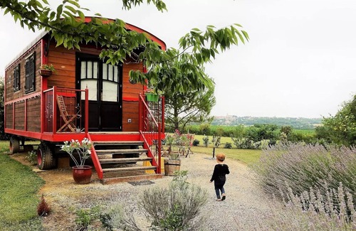 Pauilhac Cabina | El Domaine des Cadets de Gascogne - Roulotte 1 Habitación 4 personas