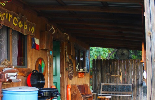 Leander Cabina | Rustic cabin located at Idyll Glen RV Park in the hill country.