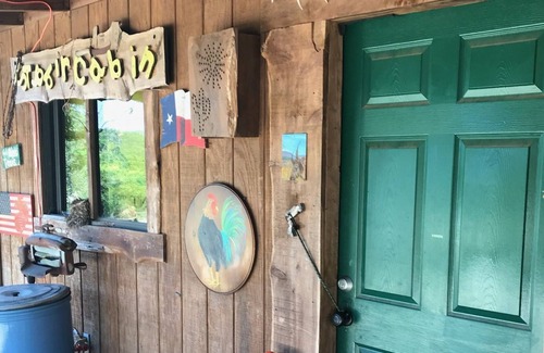 Leander Cabina | Rustic cabin located at Idyll Glen RV Park in the hill country.