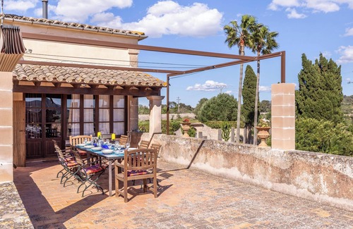 Montuiri Casa | Casa de vacaciones rústica "Son Costa" con vistas a la montaña, jardín, piscina y Wi-Fi