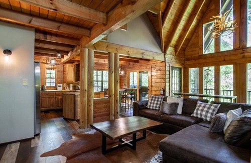 Townsend Cabina | Rustic Smoky Mountain Cabin w/ Fire Pit & Antler Chandelier