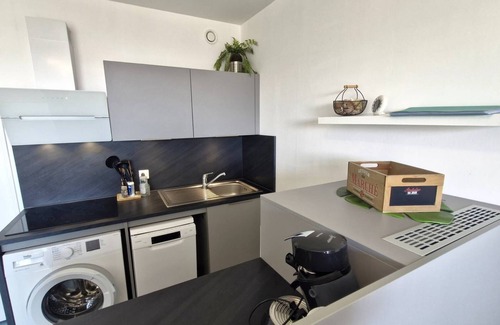 Saint-Georges-de-Didonne Apartamento | Saint Georges de Didonne - FULL SEA VIEW for this STUDIO CABIN facing the beach