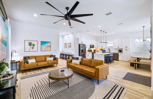 Frangista Beach Casa | Sandbar: Private beach steps away, Heated pool & hot tub, Golf cart, Game room