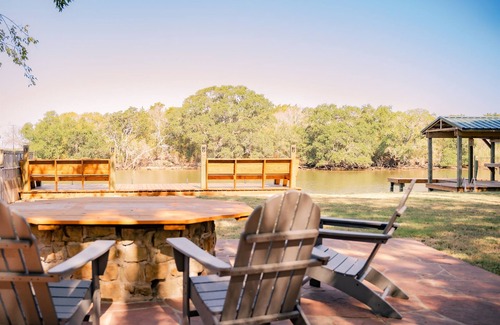 Cedar Lane Casa | SARGENT, TX Spacious, Creekfront Home, Amazing Outdoor Space & 2 Fishing Piers.