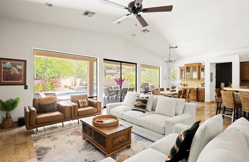 Cave Creek Casa | Scottsdale/Cave Creek Luxury Sonoran Nights with Mtn Views, Heated Pool, Hot Tub, & Game Room
