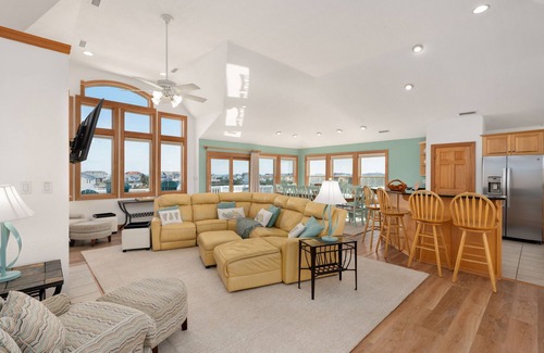 Whalehead Beach Casa | Sea Forever--Oceanside 8-10 BR; Pool, Hot Tub, Elevator, Gardens!