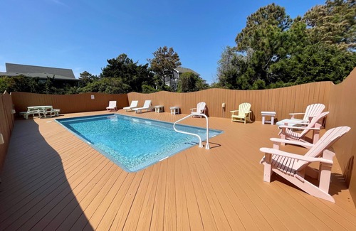 Ocracoke Casa | Seaduction: piscina privada, ba���era de hidromasaje de gran tamaño, increíbles vistas al pantano.