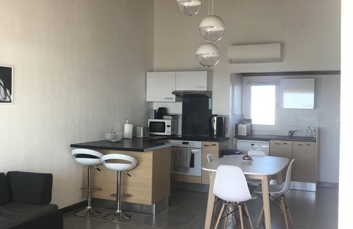 Cap d'Agde Apartamento | Aire acondicionado Triplex pies en el agua ... Frente al mar