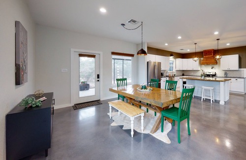 Fischer Casa | Secluded home with firepit, gas grill, central AC, game room, W/D