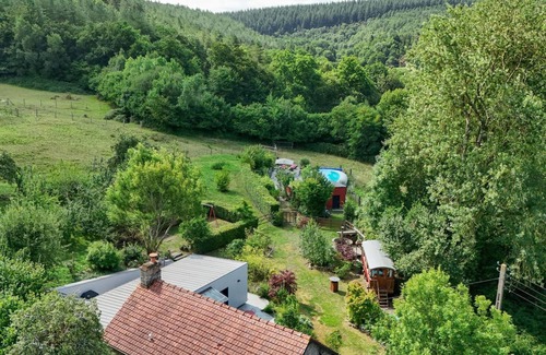 La Lande-de-Goult Cabaña | Casa en la naturaleza con spa, piscina y entorno excepcional