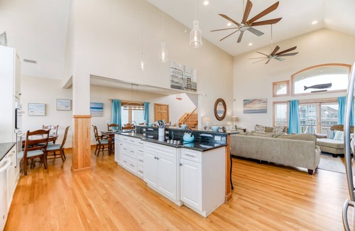 Ocean Isle Estates Casa | Semi oceanfront Avon home w/ private pool, hot tub, elevator, & rec room!
