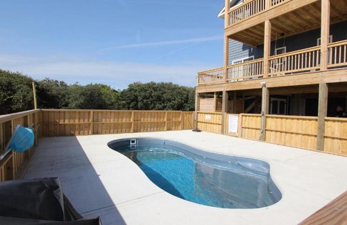 Carova Beach Casa | Semi-Oceanfront, Ocean Views, Wild Horses, Private Pool, 4x2338, Race To The Beach