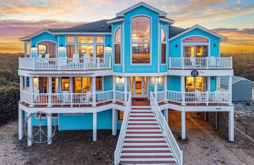 Carova Beach Casa | Aug specials, Firepit, pool/hottub, ocean view, Wild Horses, 6 bed 7 baths