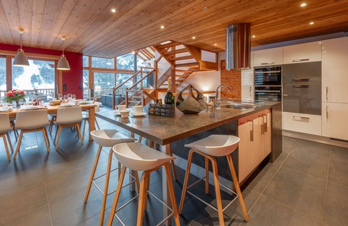 La Salle-les-Alpes Chalet De Esquí | Serre-Chevalier: chalet de lujo de 5 estrellas, zona de spa, vista panorámica