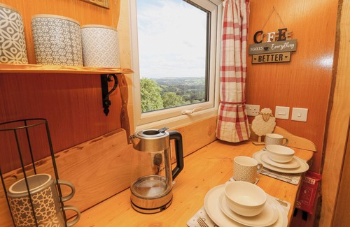 Llandovery Cabaña | SHEPHERD'S CWTCH, pet friendly, with hot tub in Llandovery