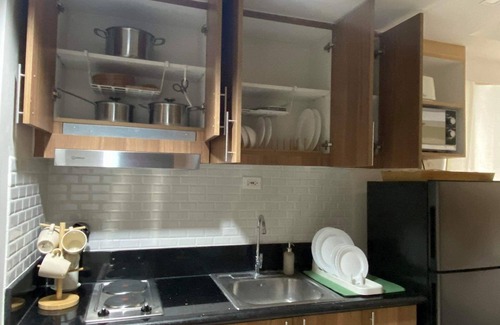 Barangay 76 Condominio | Shore 3 Residences Authentic Japanese-Style Bedroom with Pool View - MOA Complex