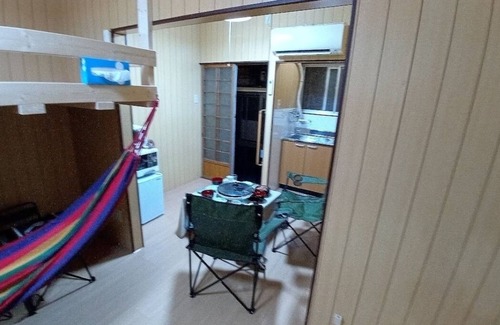Minato Apartamento | Short distance to USJ and the planned Expo site. Wooden log house style room 1F